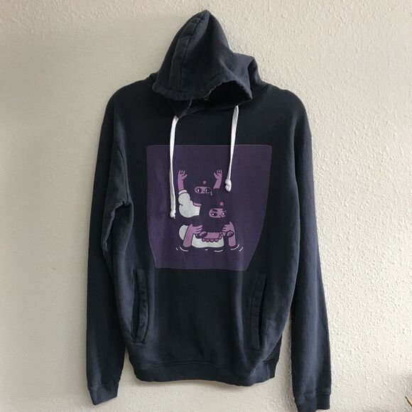 Teemill Unisex Hoodie Sweatshirt Navy Pockets long Sleeve Organic Cotton M - Picture 1 of 9